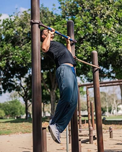 Calça de moletom do Luwell Pro Men com bolsos abertos de calças esportivas de fundo aberto para corrida, treino, academia,