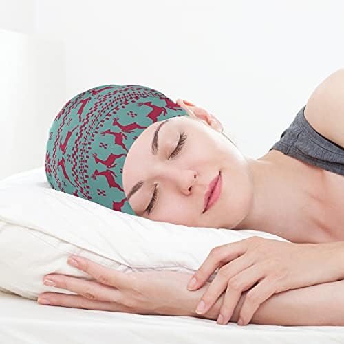 Skull Cap boné Sleep Work Hat para gorro para mulheres Elk Blual Azul Vermelho Ano Novo Ano Novo Capinho do Sleeping