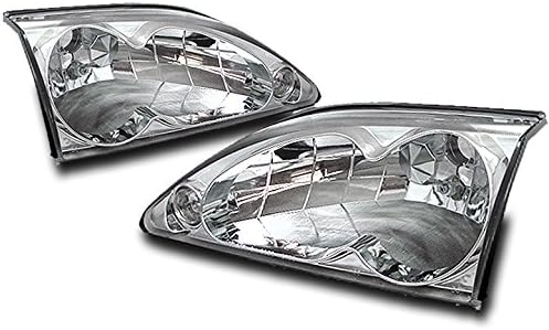 ZMAUTOPARTS FARECTRAMES DE SUBSTITUIÇÃO CHROME COMPATÍVEL COM 1994-1998 FORD MUSTANG