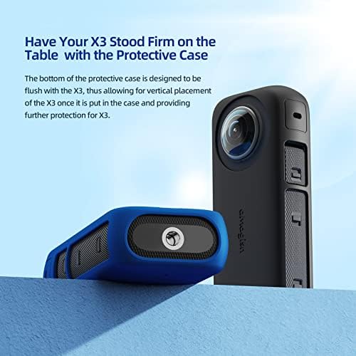 Zlit Silicone Capa Case Fit for Insta360 X3 Ação panorâmica Câmera de protetor de capa Acessórios para capa