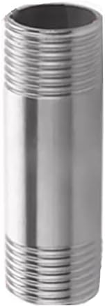 1 peça 304 tubo de rosca de ponta dupla inoxidável 304, diâmetro externo32,5 mm x espessura da parede2mm x comprimento 8cm, adequado