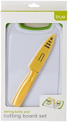 True Small Cutting Board With Paring Knife - Tábua de corte de limão com faca de barre