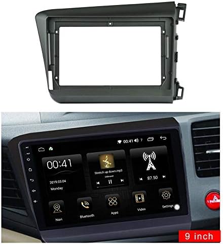 Painel de rádio de carro de 9 polegadas para Honda Civic 2012-2015 Estreto estéreo Dash Quadro RHD