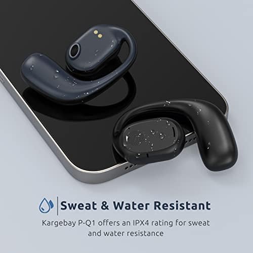 Fones de ouvido de condução de ar de orelha aberta Oranpid para crianças e adultos Bluetooth 5.3 Botões de ouvido com caixa de carregamento, 12 horas de fones de ouvido sem fio à prova d'água para iPhone Android & PC Gifts