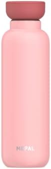 MEPAL, garrafa de água isolada média com tampa, bpa livre, rosa nórdico, contém 17 onças, 1 contagem