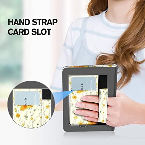 Stand Case for Kindle Paperwhite 10th Generation 2018 Lançado, capa de PU com acordar de sono automático, alça de mão, slot de cartão e suporte dobrável