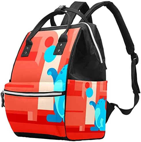 Mochila VBFOFBV Backpack, bolsas de viagem portáteis multifuncionais para homens, cartoon Blue Animal Cat