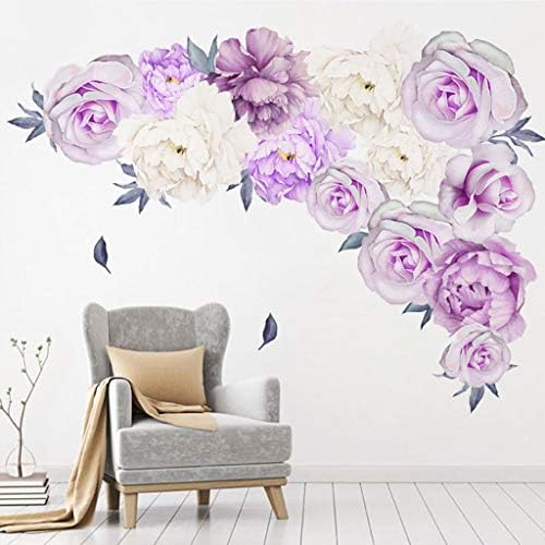 Adesivos decalques infantil decoração flores berçário presente rosa sala de arte parede casa peony decoração de casa adesivos