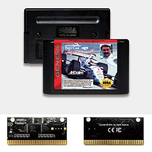 Aditi Newman -Haas IndyCar com Nigel Mansell - USA Label Flashkit MD Card para Sega Genesis Megadrive Console