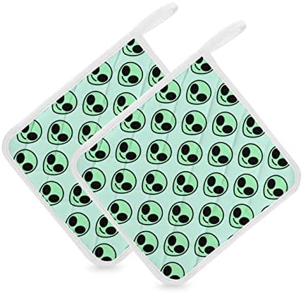 Portadores de panela alienígena sorridente 8x8 PADs quentes resistentes ao calor Proteção de desktop para cozinhar