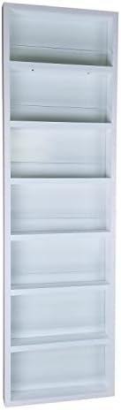 Armários de brisa da Florida Maxwell White esmalte madeira maciça na parede Rack de especiarias 48 h x 11 W x 4,5 D