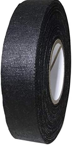 Fita de fricção de algodão preto, adesivo de resina de borracha não corrosiva 13,3 mil, pacote de 1,5 x 60 'de 1 rolo, preto