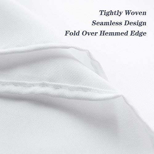 Taniash 6 embalam toalhas de mesa brancas para tabelas de tectangle 90x156 polegadas, toalha de mesa de poliéster resistente a