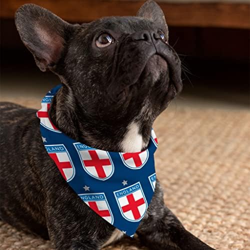 Bandana de cão de bandeira da Inglaterra - Bandana de estimação impressa - lenço de estimação country - L