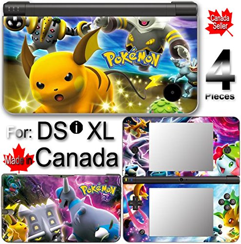 Adesivo de capa de decalque de pele Pokemon para Nintendo DSI XL