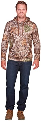 Coliseu Realtree Men's Essential Camo Lightweight Performance Pullover Hoodie