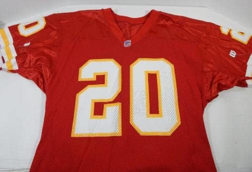 1993 Kansas City Chiefs 20 Jogo emitiu Red Jersey DP17337 - Jerseys de Jerseys usados ​​na NFL não assinada
