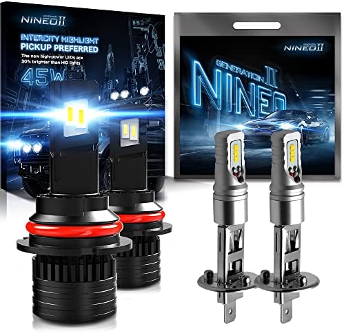 NINEO 9007 lâmpadas LED e H1 LED Fog Bulb Combo