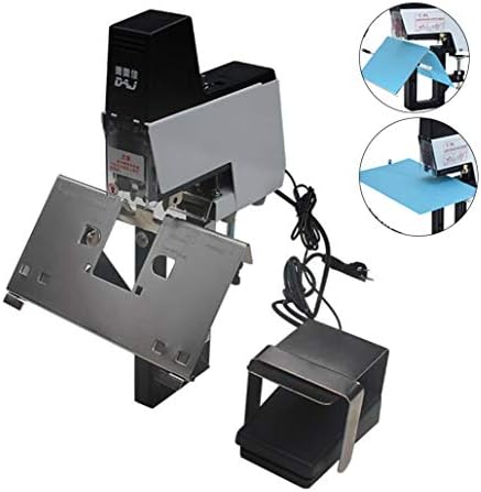 Topchances Slapler de sela elétrica, manual elétrico de 110V Rapid Stapler Binder Machine Book Stapler Machine 2-50 Folhas