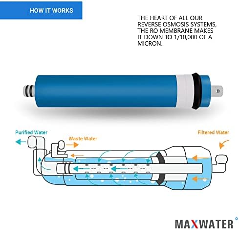 6 estágio de osmose reversa de 6 estágios Sistema de filtro de substituição de 100 GPD sedimento de polipropileno, GAC, CTO Filtros