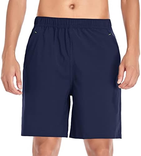 Os shorts de ginástica masculinos de Selovzz exibem treino seco rápido de corrida ou treinamento casual curto com bolsos com zíper