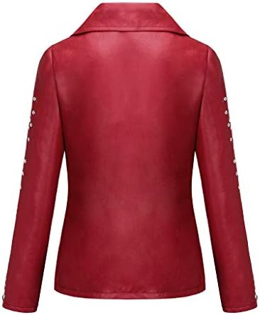 FOVIGUO FAUX FAUX CAUSCO ZIP UP Slim Fit Leather Jackets, Casaco Bordado Floral para Mulheres Casual Blazer Coat