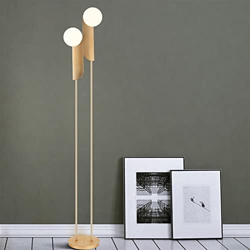 Lâmpadas de piso de arco aknhd, modelo minimalista designer modelo luminárias de piso de vidro de duas cabeças Bedroom Estudo da sala de estar da lâmpada de lâmpada em casa decoração