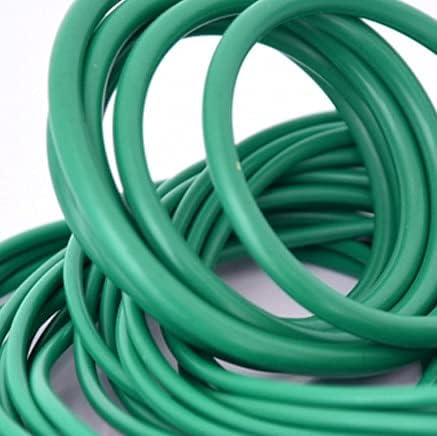 20pcs 1 mm diâmetro de fio verde Fluorine Ring Ring Rings Isolamento à prova d'água Branco de borracha de 41mm-48mm diâmetro externo