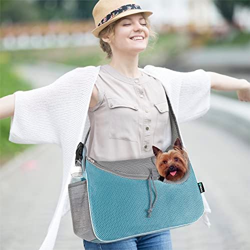 Petami Small Dog Sling Carrier, Saco de Filhote de Crossbody de Crossbody de Crossbody, bolsa de estimação ajustável