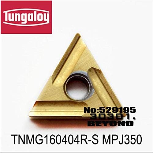 FINCOS TNMG160404R-S MPJ350/TNMG160408R-S MPJ350, Inserção original de carboneto de tungaloy para girar a barra de perfuração da ferramenta-Máquina CNC-: TNMG160408R-S MPJ350)