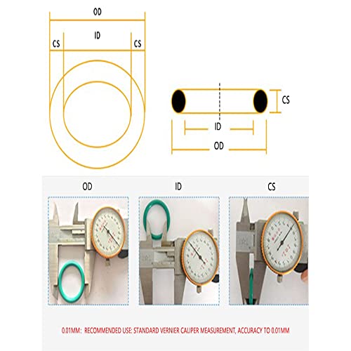OTHMRO 1PCS Nitrile Ring Rings, 8,6 mm DIA DIA 215mm od métrica de vedação NBR arruelas de borracha para vedação de