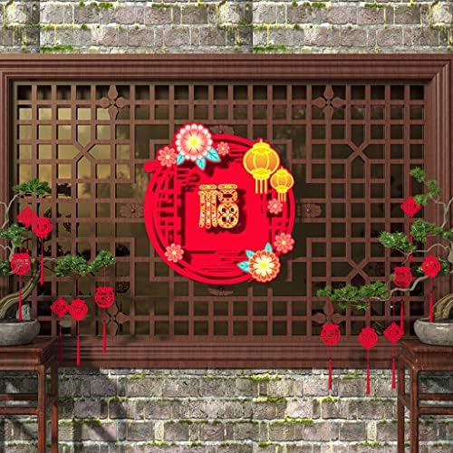 Zodíaco chinês zodíaco chinês por porta de decoração pasta pasta de vidro de vidro da janela corta de papel corta