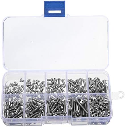 Parafusos 340pcs/set m3ss1 m3 ​​botão inoxidável cabeça hexodom parafusos allen parafuso kit de variedade de porca com hardware