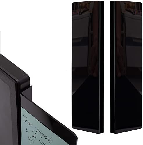 YOCOOLFUN 2 Pacote preto Monitor de computador Placa de memorando para não monitores de borda, monitore o suporte do computador de anotações da placa de mensagem Mensagem de Mensagem superior esquerda e direita…