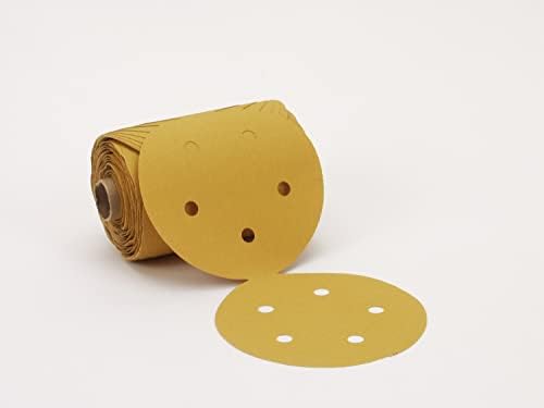 3m Stikit Gold Paper Disc 216U, 01200, 6 pol., P800A Grade, 75 discos por rolo