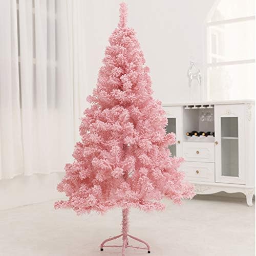 Zpee rosa árvore nua árvore de natal, pinheiro arborizado artificial Material de pinheiro de pinheiro PVC Decoração de natal