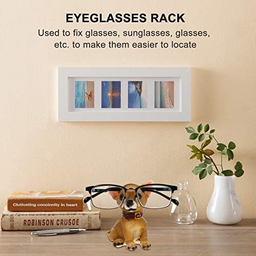 Nuobesty 2pcs óculos adoráveis ​​para cartoon suporte de óculos decorativos à beira de cabeceira de animais de olho de