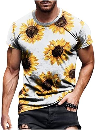 Camisetas gráficas masculinas Flores Camisetas de moda fofas camiseta casual Camise