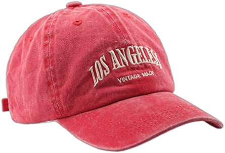 Los Baseball Cap algodão Ajuste de baixo perfil Strapback lavado vintage Denim angustiado Sun Papai Chapéu para homens Mulheres