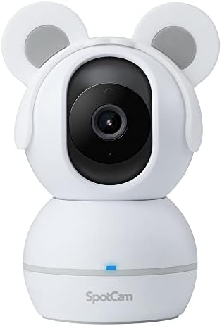 Câmera de segurança sem fio do SpotCam Babycam para monitoramento de bebês, 1080p, visão noturna, canções de ninar e ruído branco,