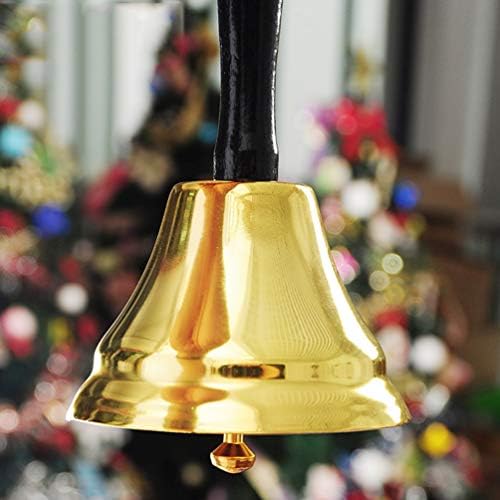 Valiclud School Bell 2pcs Papai Noel Sinos de mão Handbells Handbells Aço Bells de Natal Bells Bells Pet Sells for Kids Christmas School Wedding Festival Supplies Hand Bell