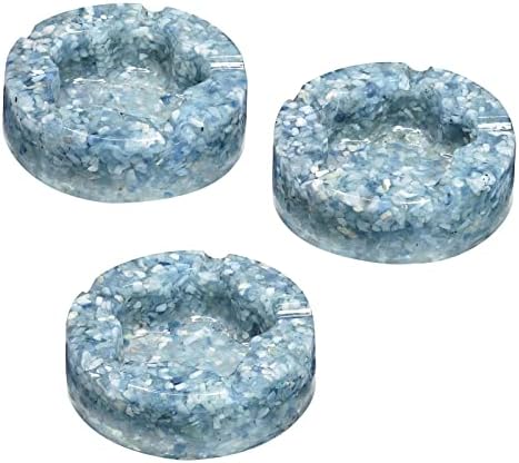 Tigelas decorativas de cristal de cianita de samtree oceano para decoração de casa, cura artesanal de resina de pedra de