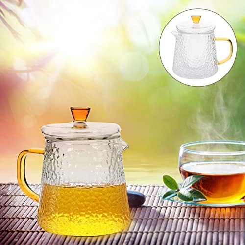 Luxshiny Glass Tea Kettle Tea Kettle Kettle Tule Tea Chá Tea Pot para chá de chá de folhas soltas Folhas de chá