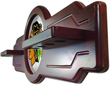 Holland Bar Stool Co. Chicago Blackhawks Cue Rack em acabamento preto