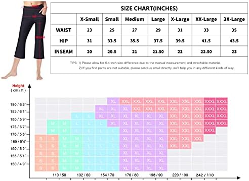 Calça de ioga de bootleg de zerônico para mulheres altas altas da cintura