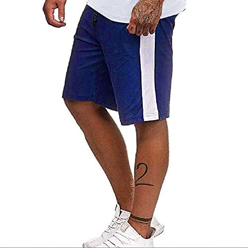 Camas de bermudas de 2 peças para homens camisetas de manga curta calças de cordão, executando o traje de moda ativa