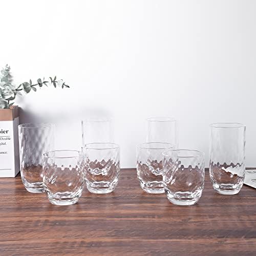 Koxin-Karlu 13,5 onças de copo de copo de copo de copo de copo de copo de copo de haste, conjunto de 6 transparentes