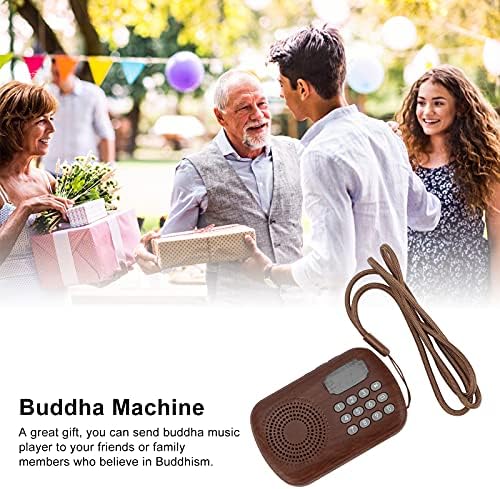 Tnfeeon Buddha Machine Buddhist Music Player Light Wood Weight Volume Tome Facilmente Máquina de Oração Budista 3,1