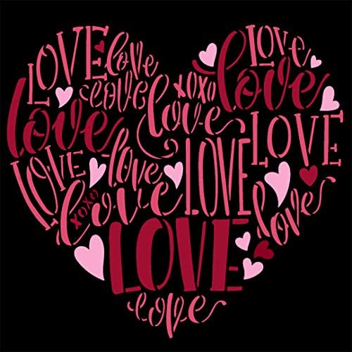 Love Heart Stencil por Studior12 | Decoração da casa do Dia dos Namorados DIY | Valentine Word Art | Craft & Paint Farmhouse Wood Sign | Selecione o tamanho
