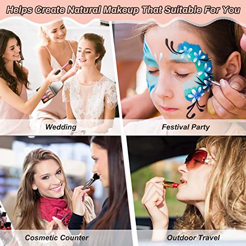 Paleta de mixagem de maquiagem Catcan com espátula e 129 pcs kit de aplicadores de maquiagem descartáveis ​​incluem 50 pcs varinhas